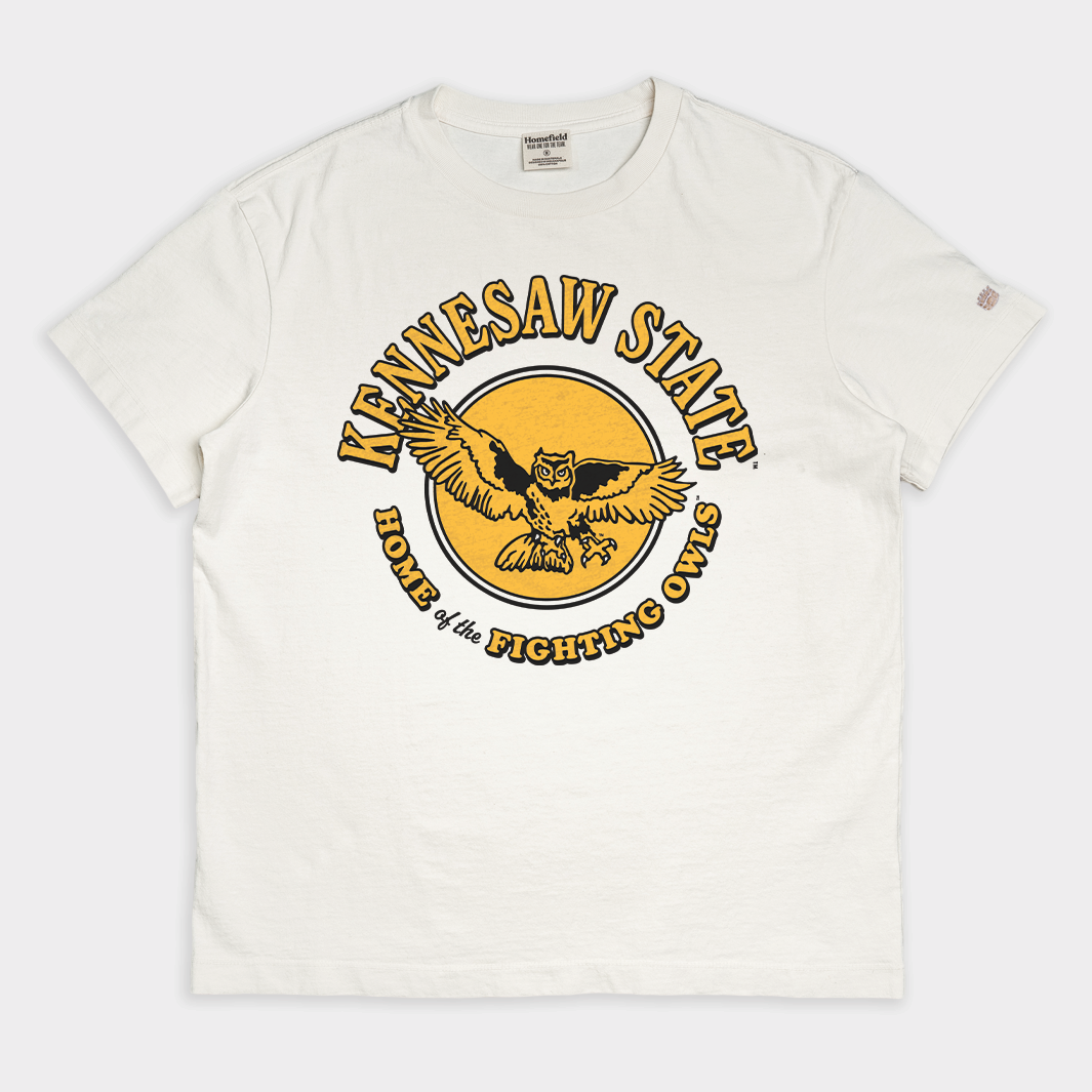 Relive the Glory: Kennesaw State 1988 Fighting Owls Vintage Heavyweight Tee