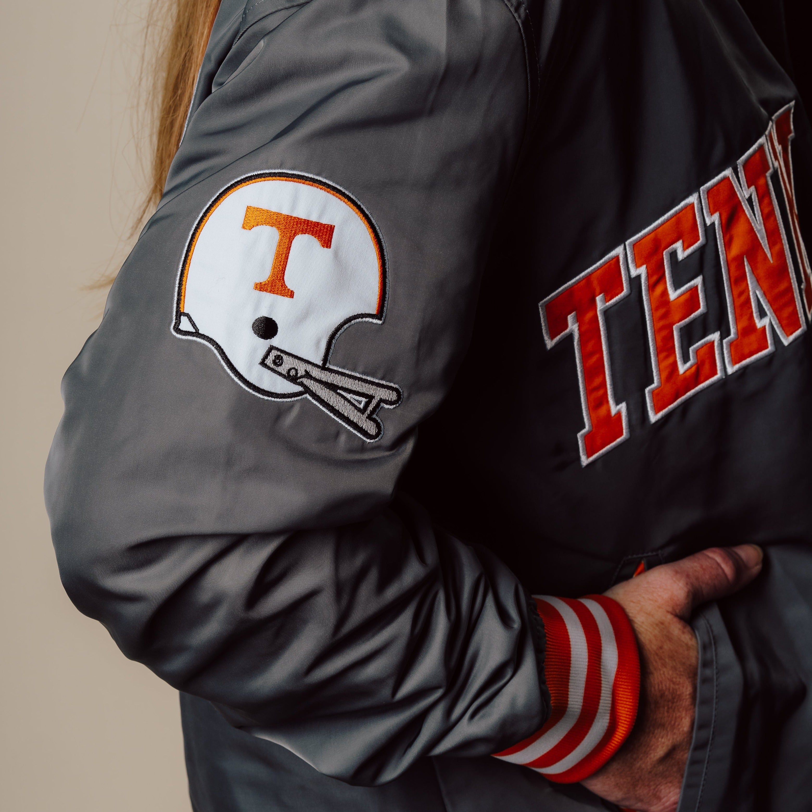 Show Your Pride with the Tennessee Volunteers Football Smokey Grey Bomber Jacket