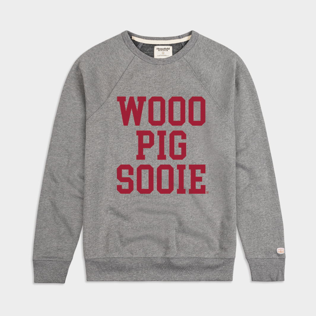 Arkansas Woo Pig Sooie Varsity Crewneck - Rally Your Hog Spirit!