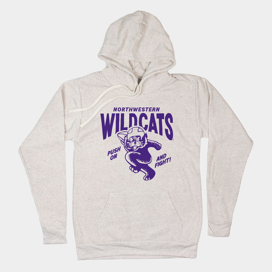 Show Your Wildcat Pride with This Vintage Northwestern Wildcats 'Push On' Hoodie