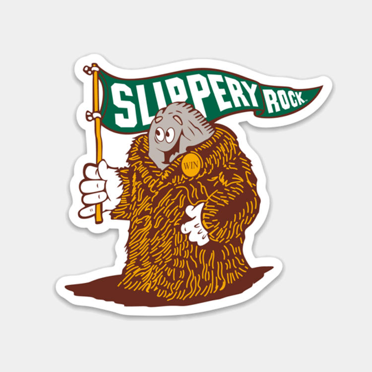 Eye-Catching Slippery Rock Fur Coat Vinyl Sticker