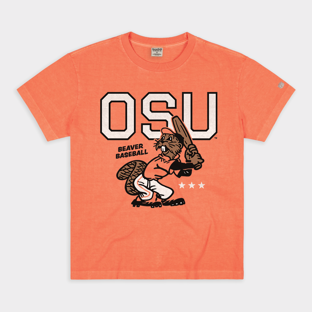 Show Your Love for Oregon State Beaver Baseball with This Vintage-Inspired Heavyweight Tee