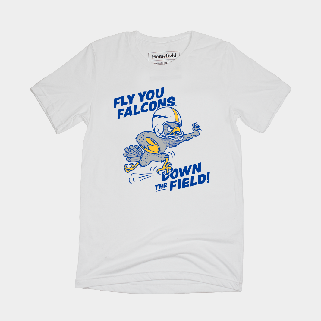 Vintage Air Force 'Fly You Falcons' Inspiring Football Tee