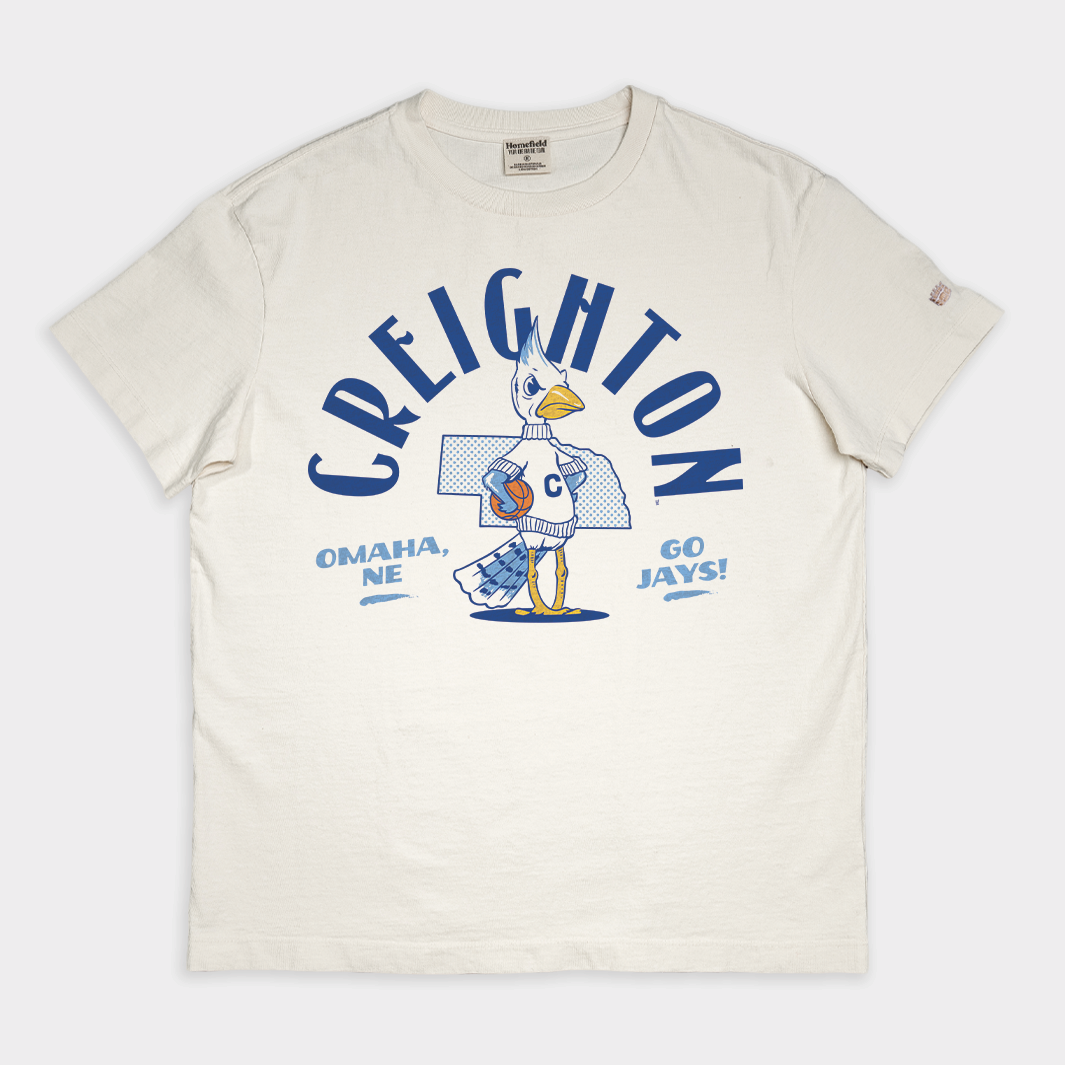 Vintage Retro Creighton Bluejays Basketball Heavyweight Tee - A Must-Have!