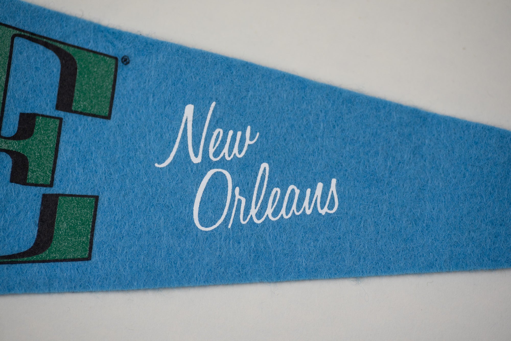 Collectible Vintage Tulane Green Wave Logo Pennant