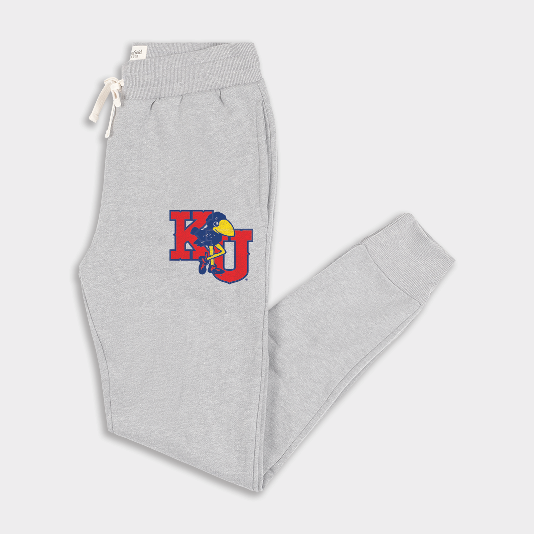 Vintage 1912 Kansas Jayhawks Mascot Joggers - A Must-Have!