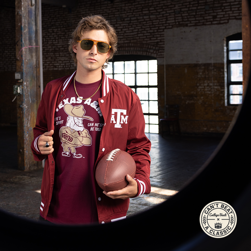 Texas A&M Aggies Vintage Script Bomber Jacket - A Timeless Tribute to the Aggies