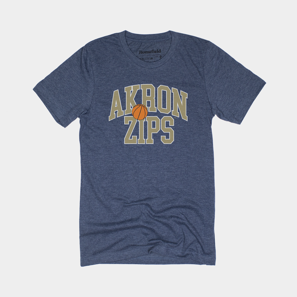 Akron's Retro Basketball Tribute T-Shirt