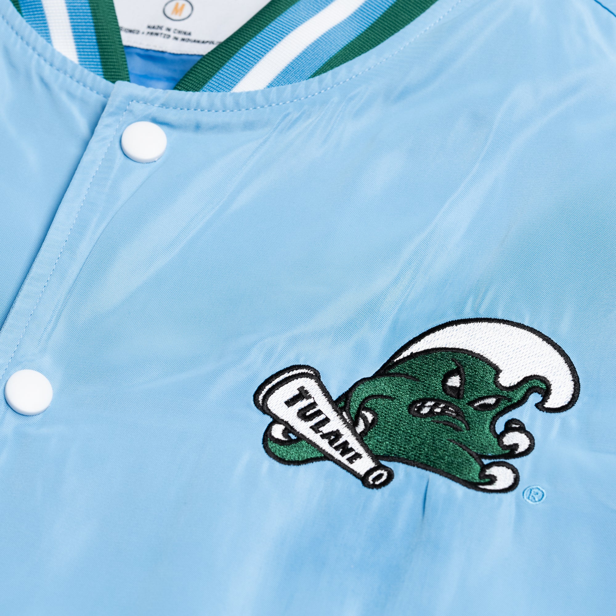 Tulane Green Wave Vintage-Inspired Script Bomber Jacket - Stand Out in Style!