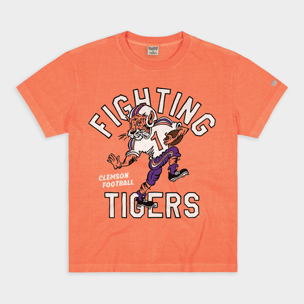 Show Your Clemson Pride! Vintage Heavyweight Football Tee