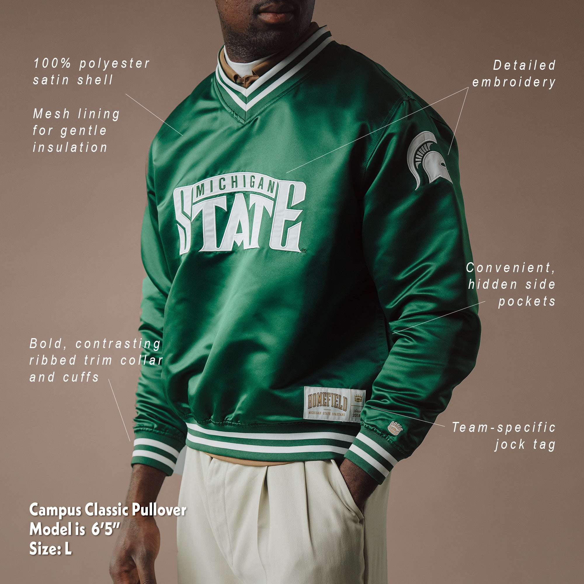 Michigan State Spartans Vintage-Inspired Campus Classic Pullover