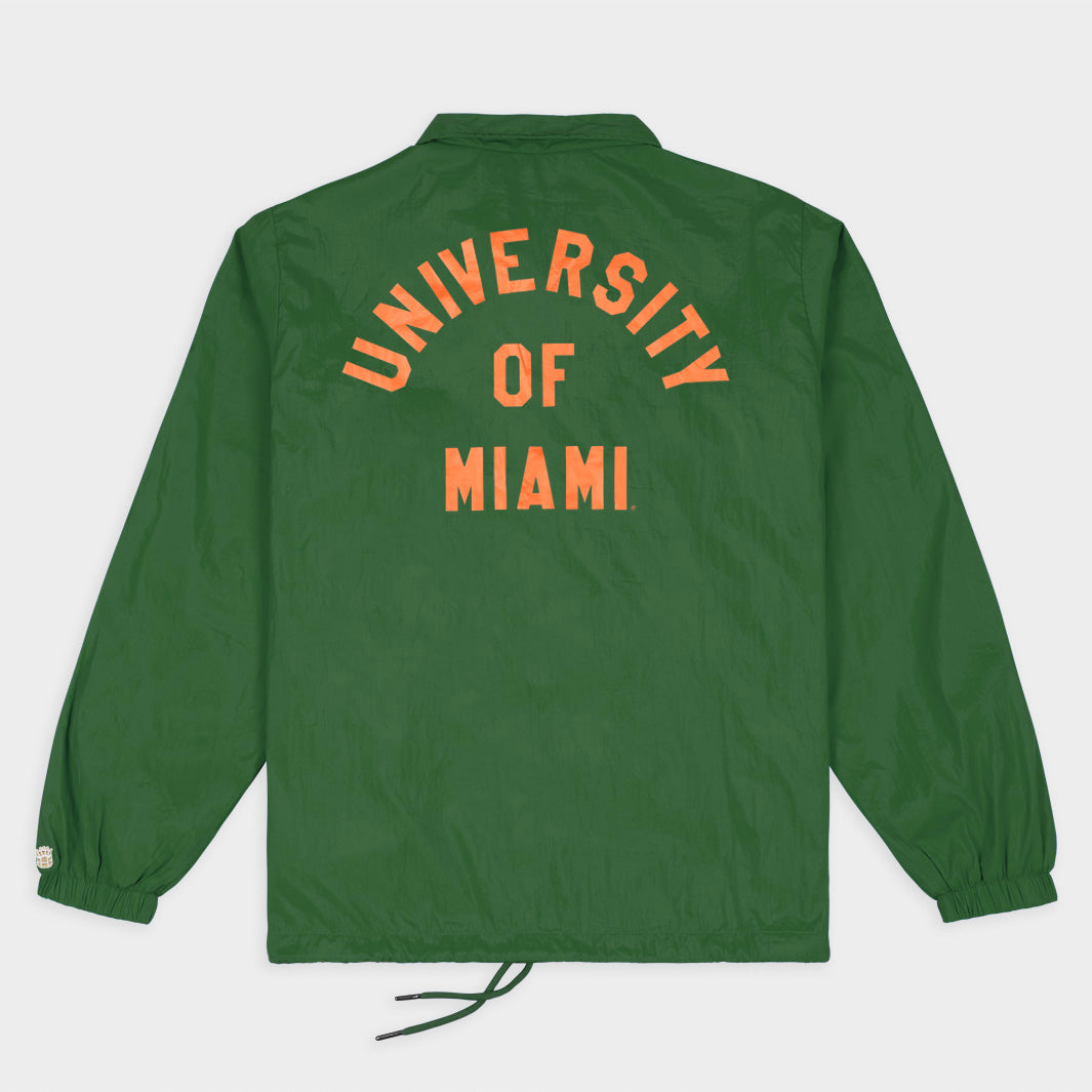 Miami Hurricanes Classic U Logo Stylish Coaches Jacket