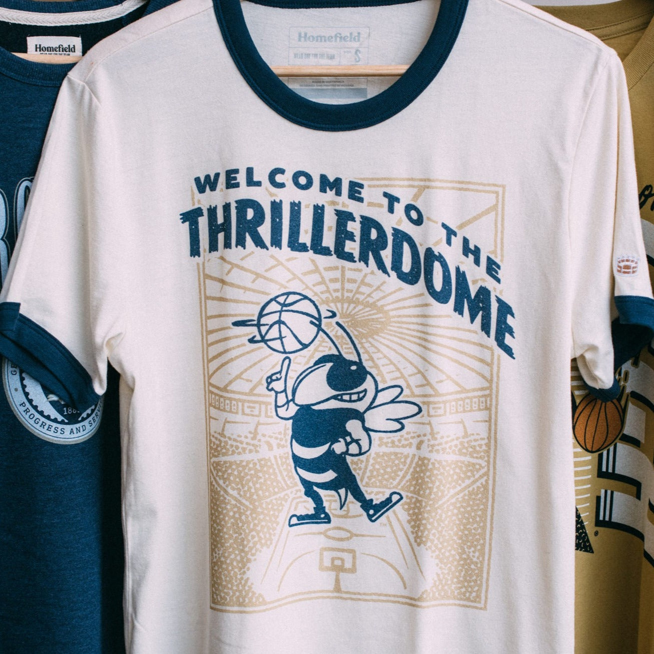Georgia Tech Basketball Thrillerdome Ringer Tee - The Ultimate Fan Gear