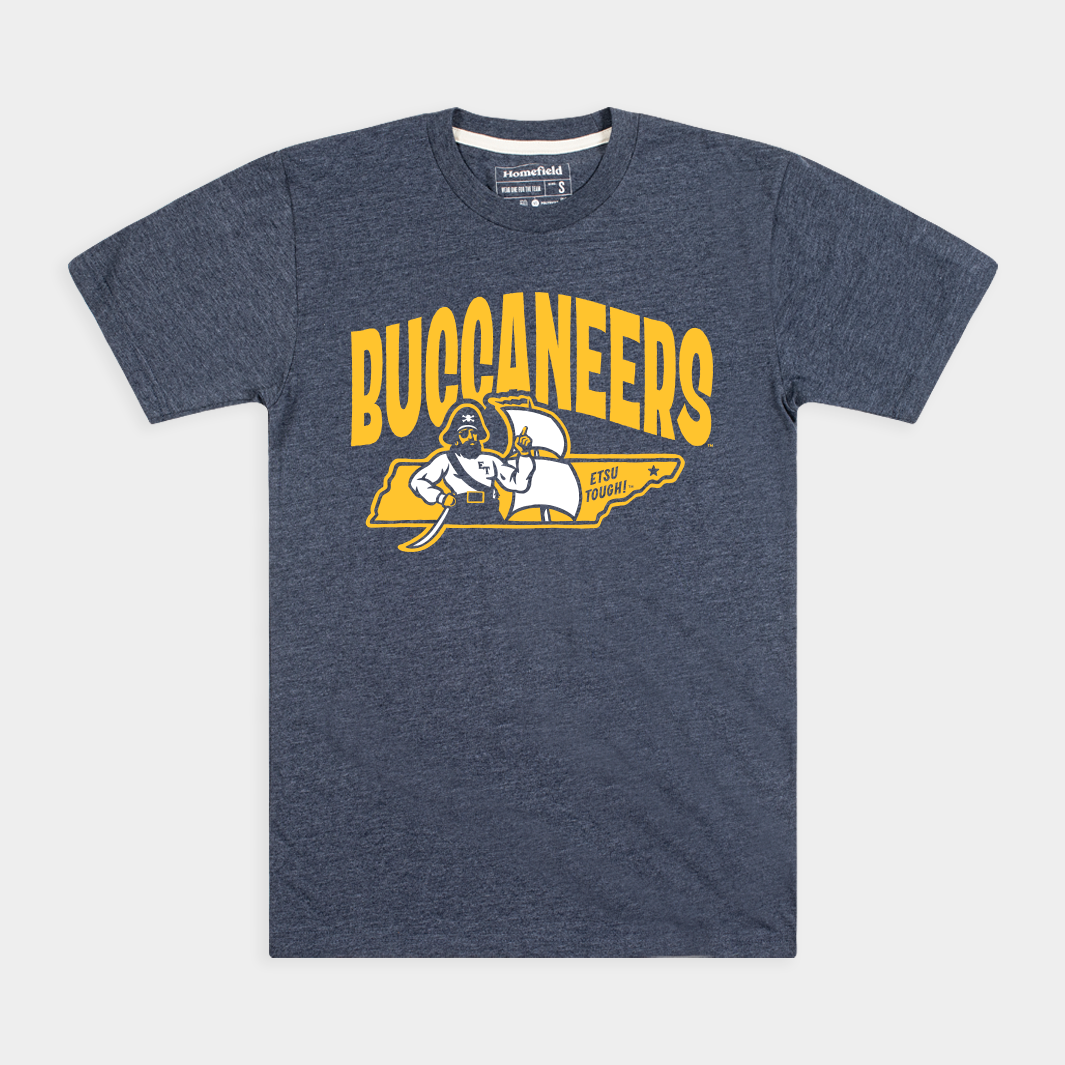 ETSU Tough! Retro Buccaneers Tee