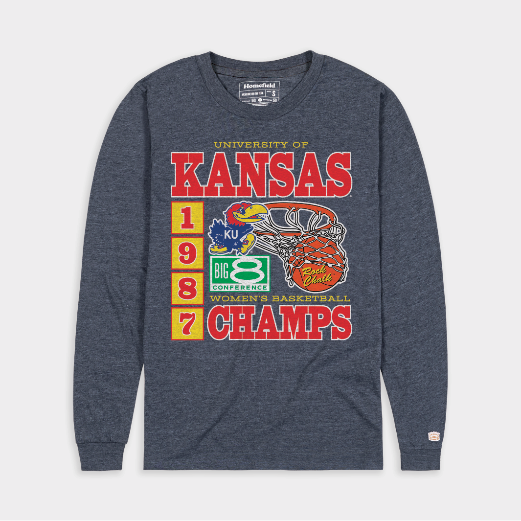 Celebrate Kansas 1987 Big Eight Basketball Champs with This Long Sleeve