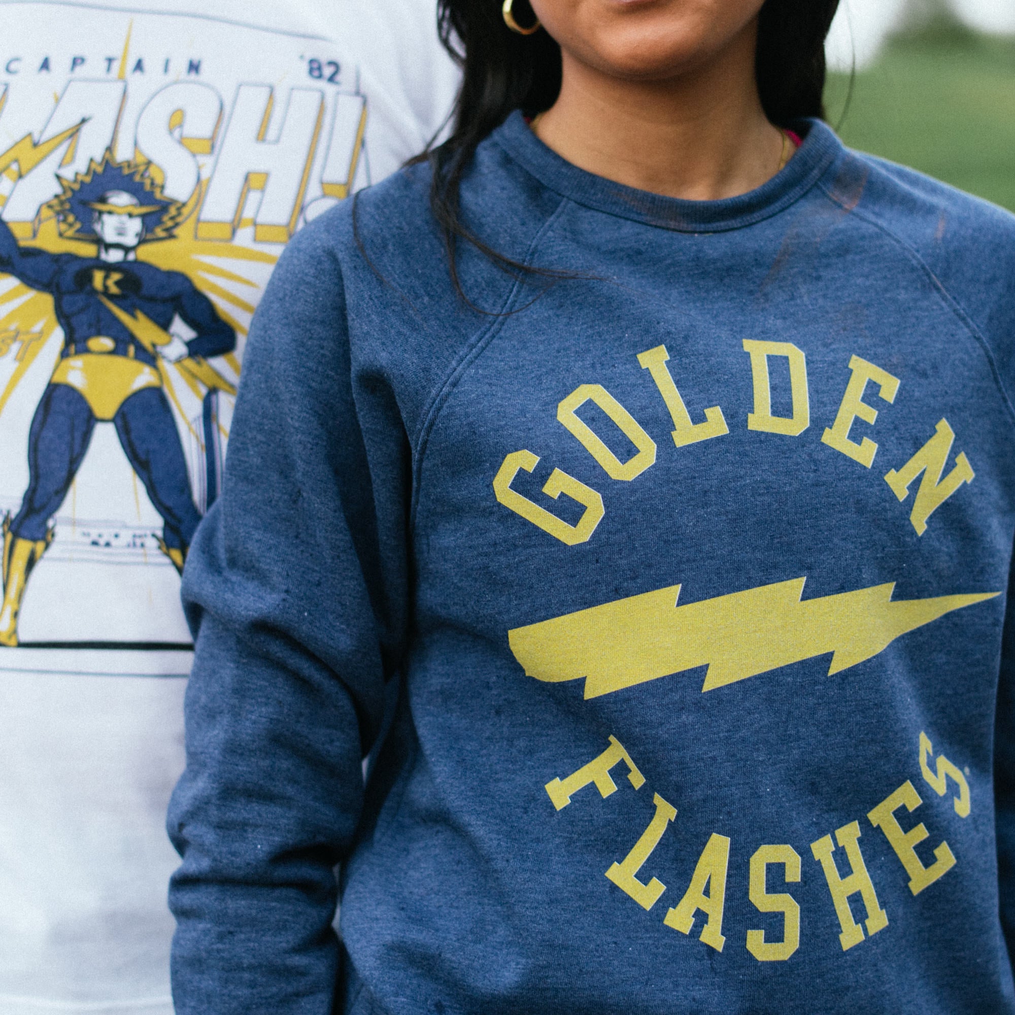 Kent State Vintage Golden Flashes Crewneck - A Timeless Retro Delight