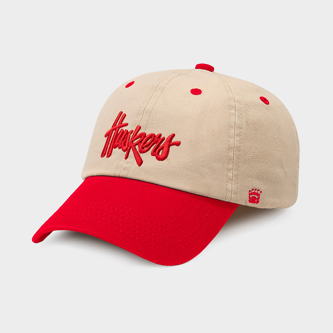 Nebraska Vintage Huskers Logo Two-Tone Dad Hat - Celebrate Championship Glory