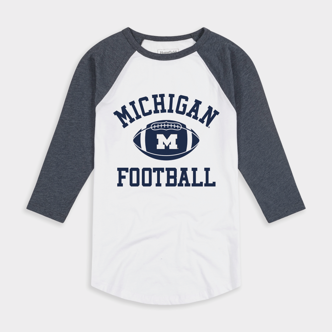 Michigan Football Nostalgia Baseball Tee