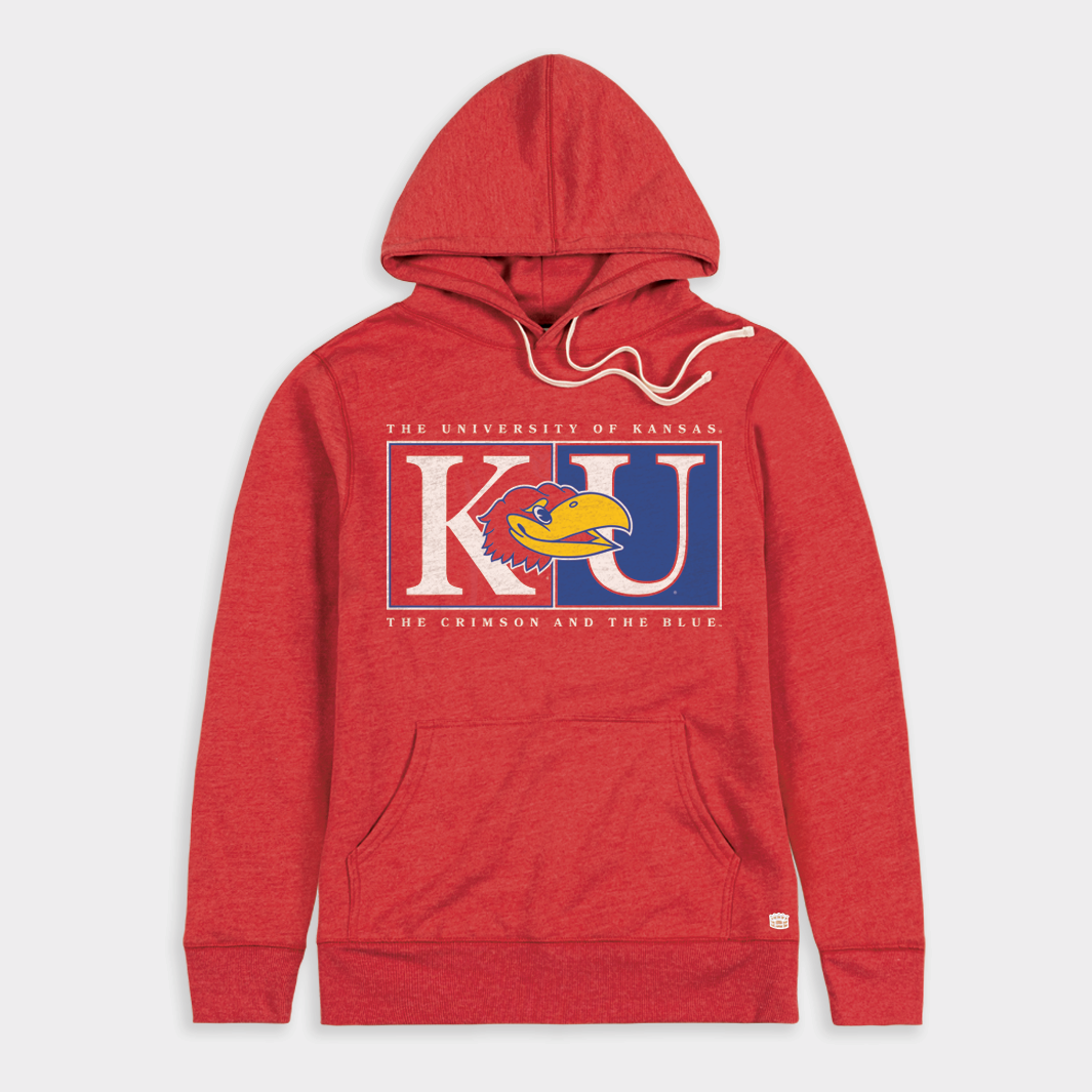 Show Your Pride with Kansas Jayhawks Crimson and Blue Hoodie