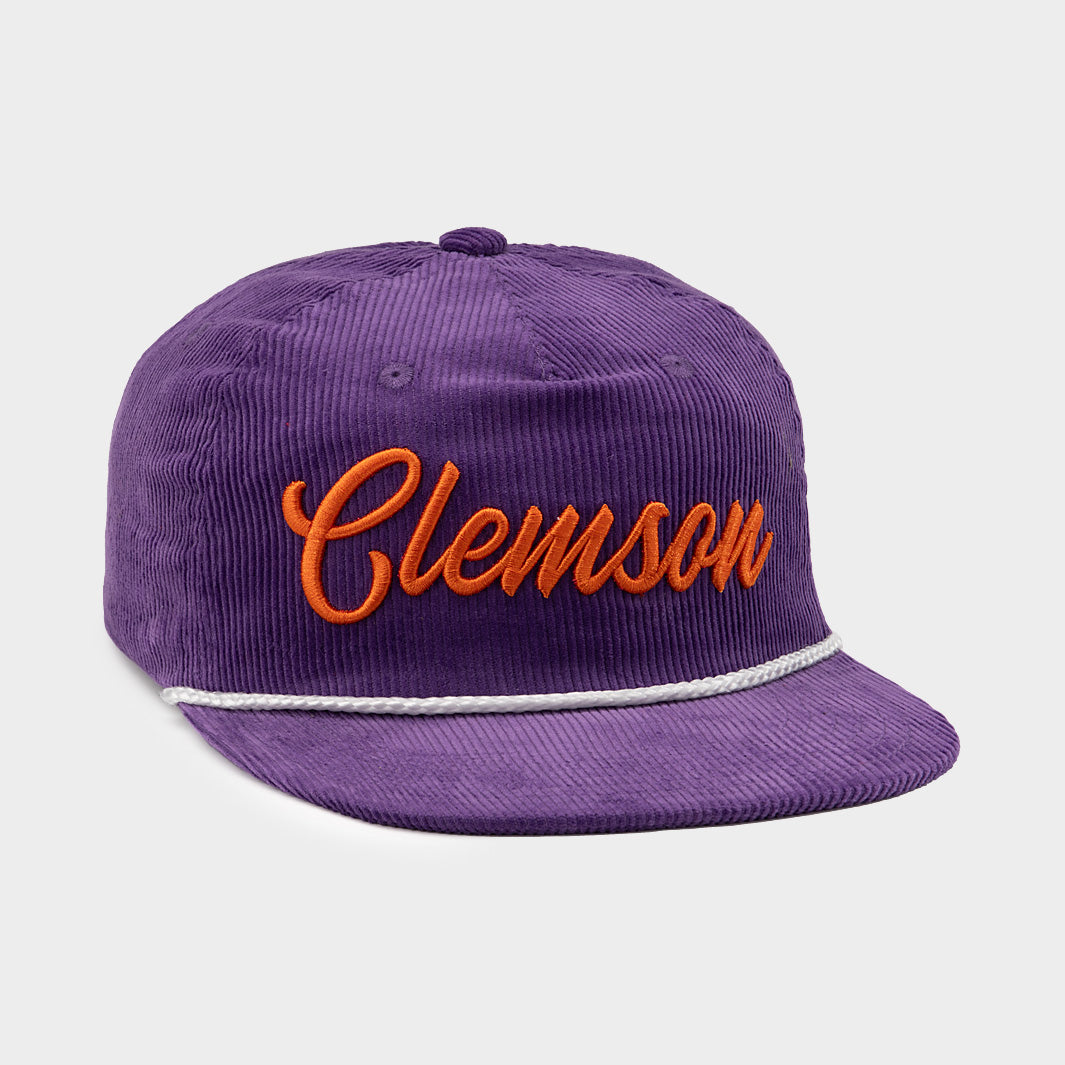 Vintage-Inspired Clemson Tigers Corduroy Snapback Hat