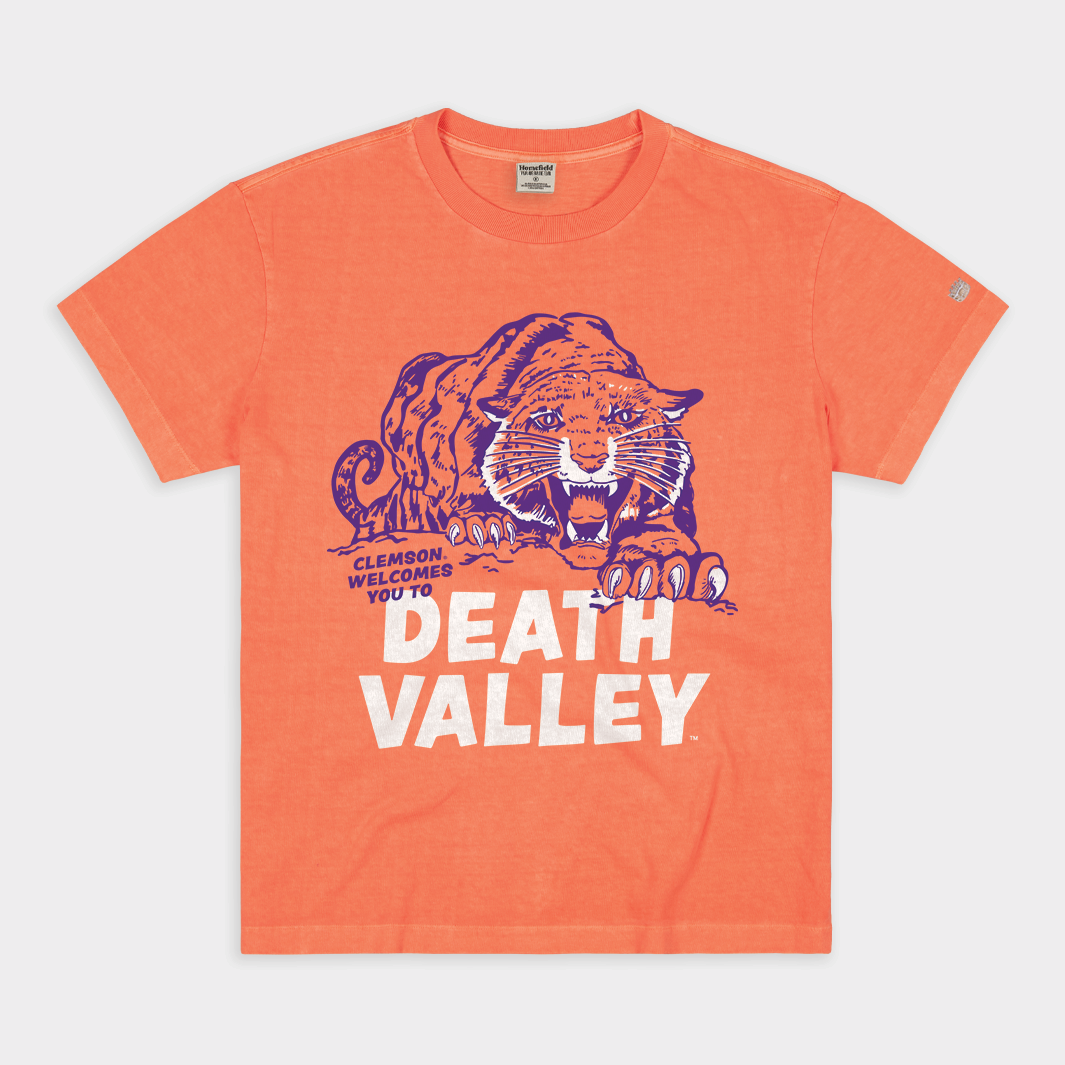 Unleash Your Tiger Spirit with Clemson Tigers Death Valley Vintage Heavyweight Tee