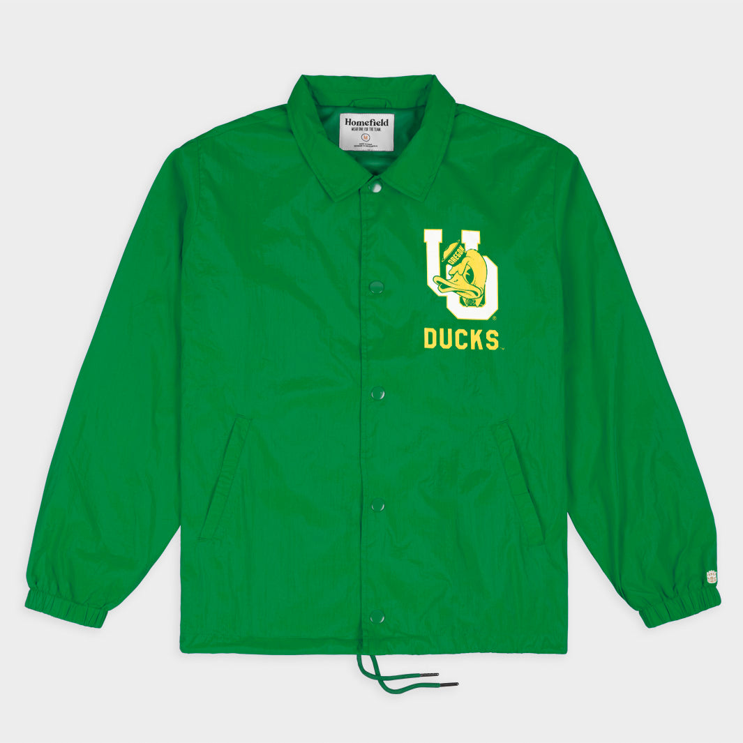 Unleash Your Team Spirit with the Oregon Ducks Vintage Logo Coaches Jacket
