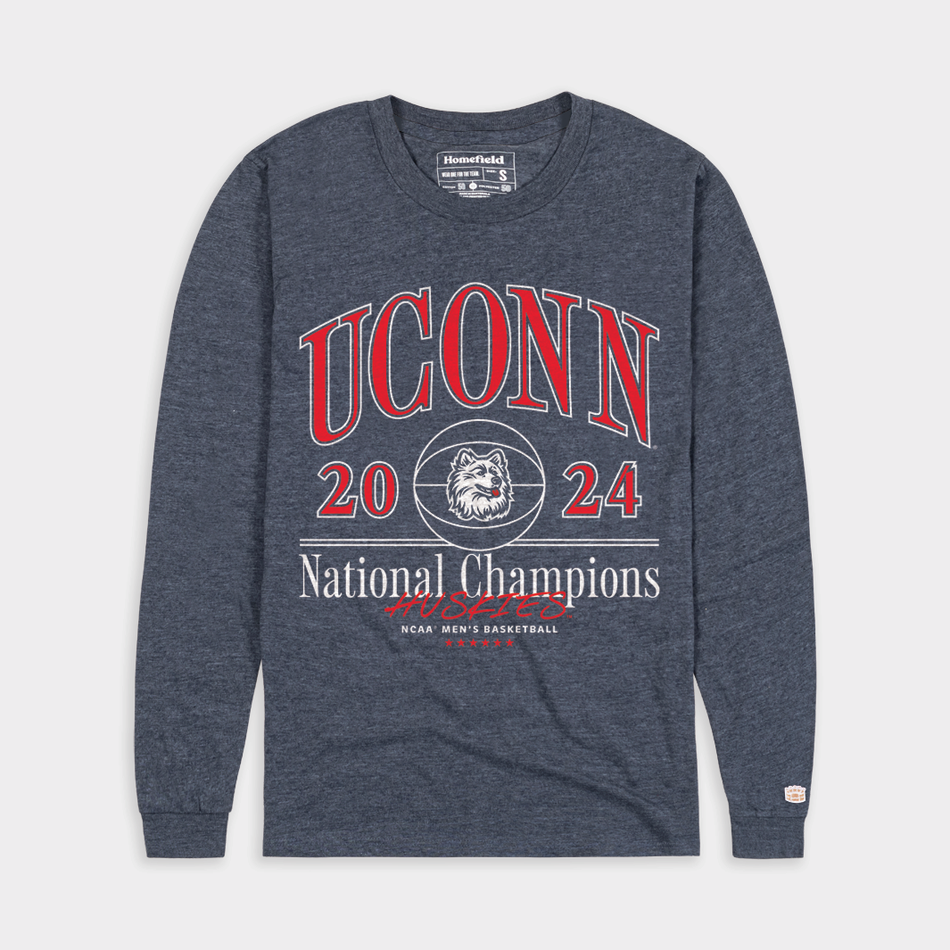 Celebrate UConn Men's 2024 National Championship with Long Sleeve