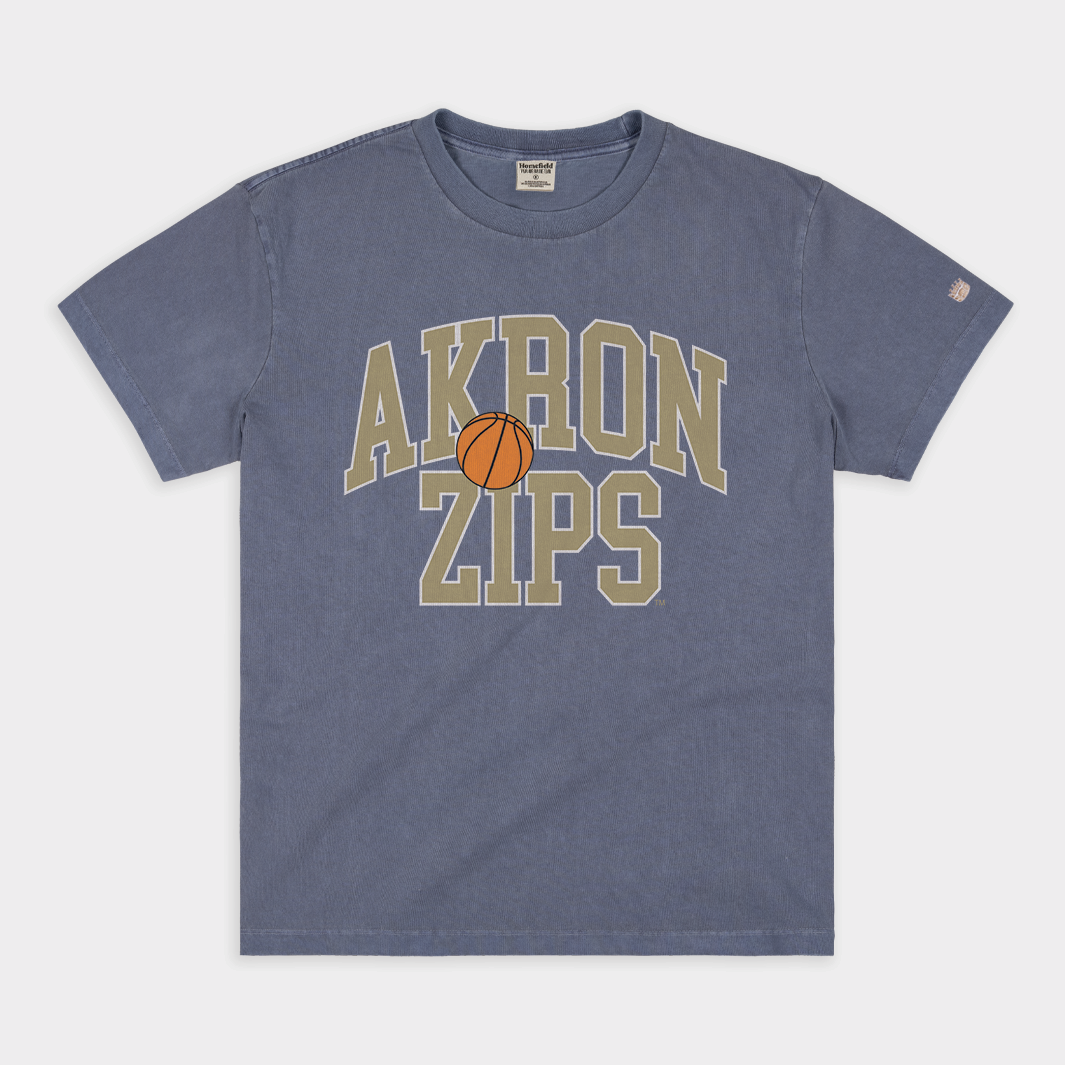 Akron Vintage Basketball Heavyweight Tribute Tee