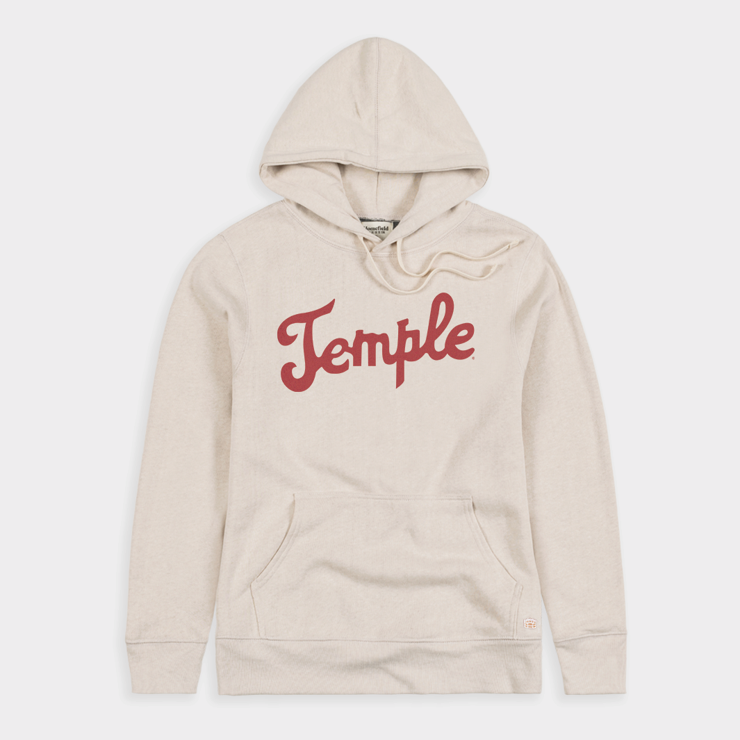 Temple University Throwback Script Hoodie - A Classic College Style Must-Have!