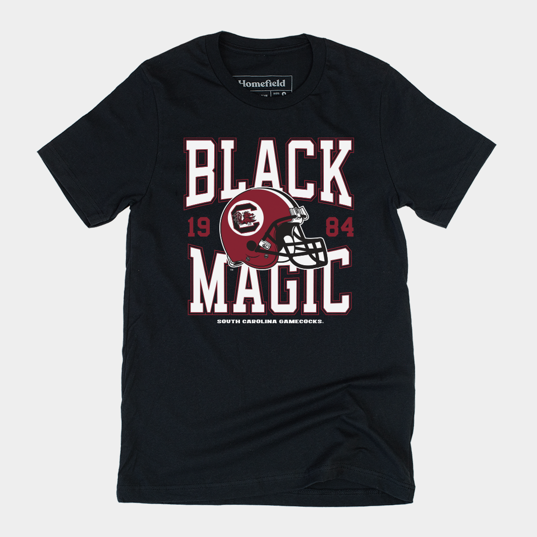 Gamecocks Football 1984 Black Magic Tee - Unleash Your Game Day Spirit!