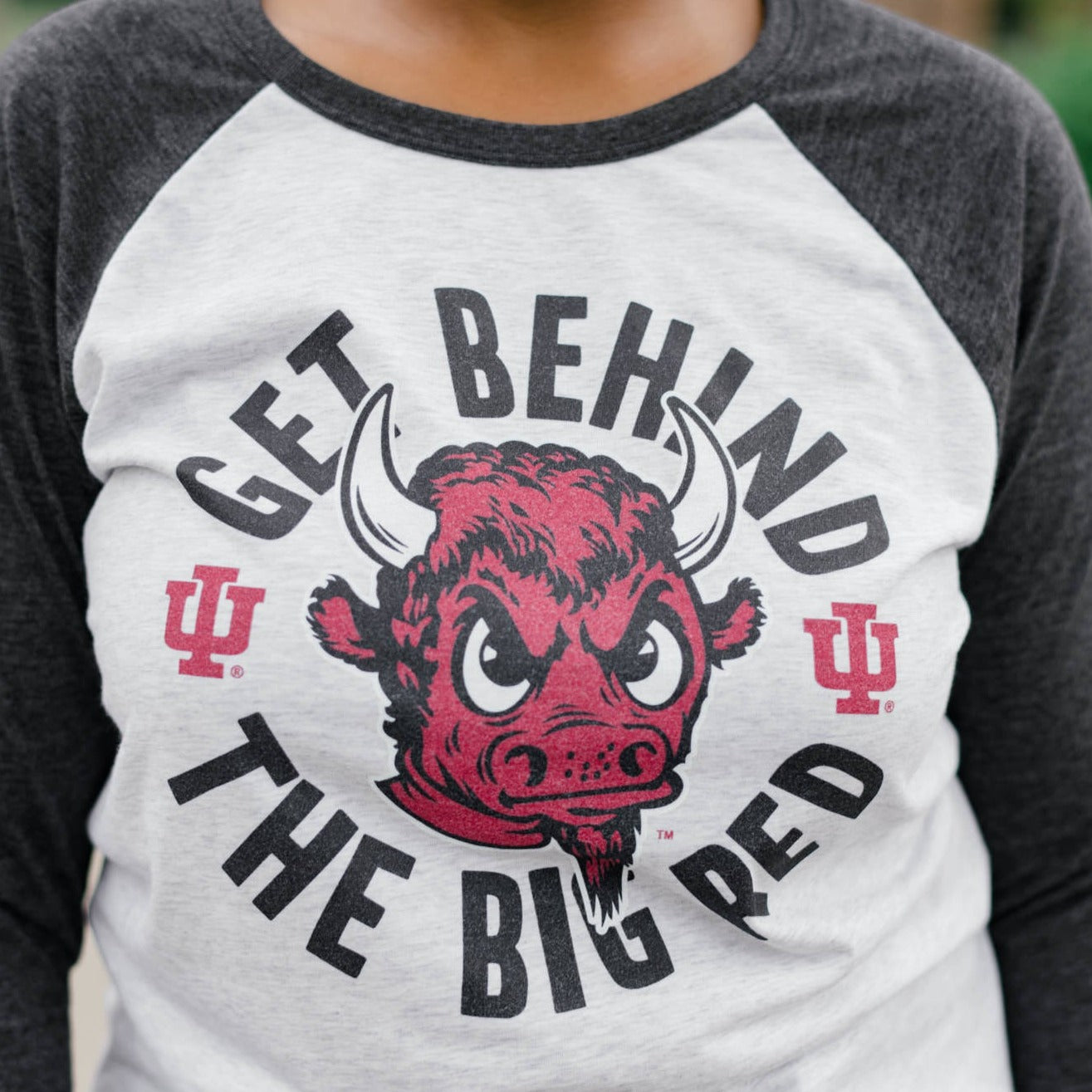 Show Your Love for IU with the Big Red Bison Baseball Tee
