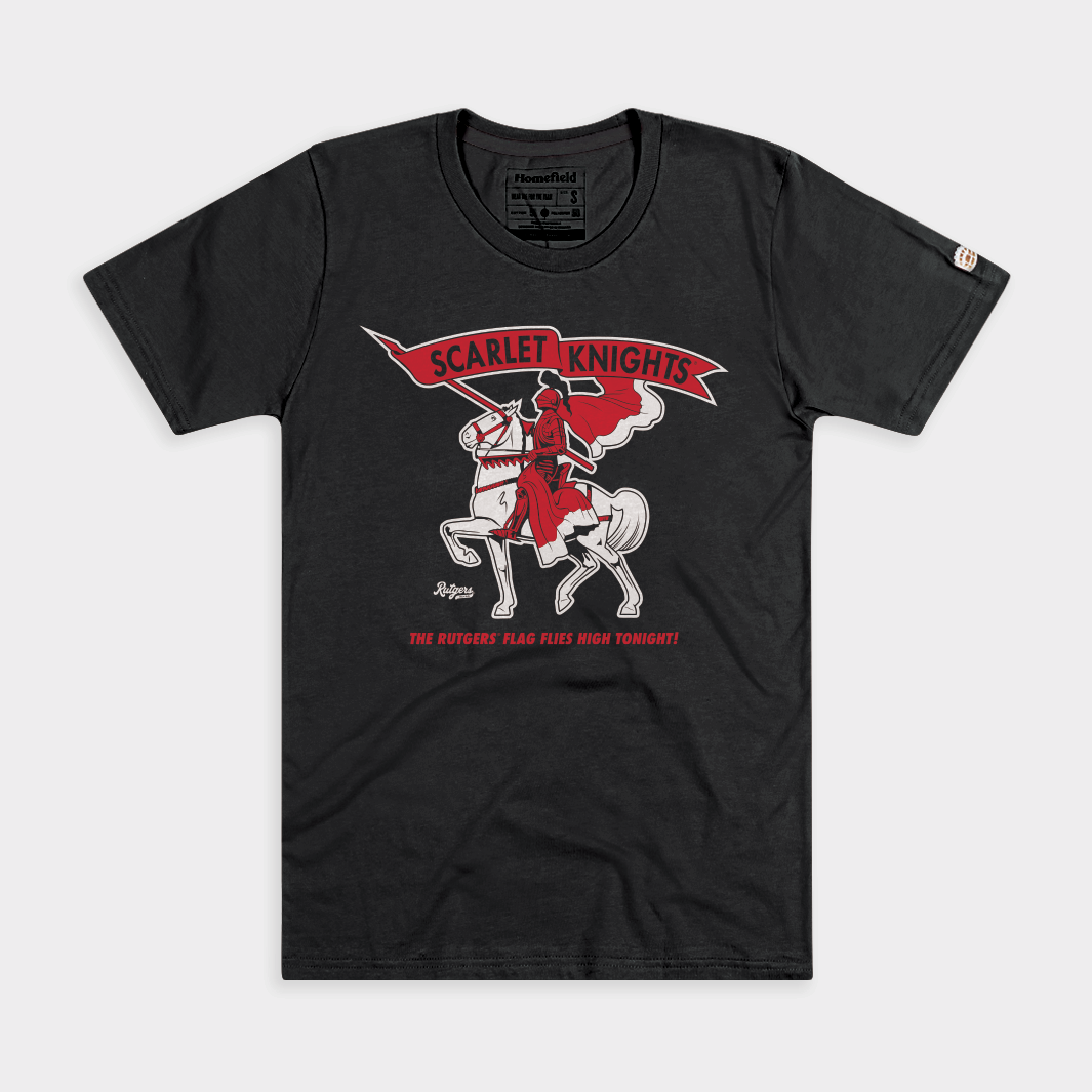 Show Your Rutgers Pride with This Retro Flag Flies High Scarlet Knights Tee
