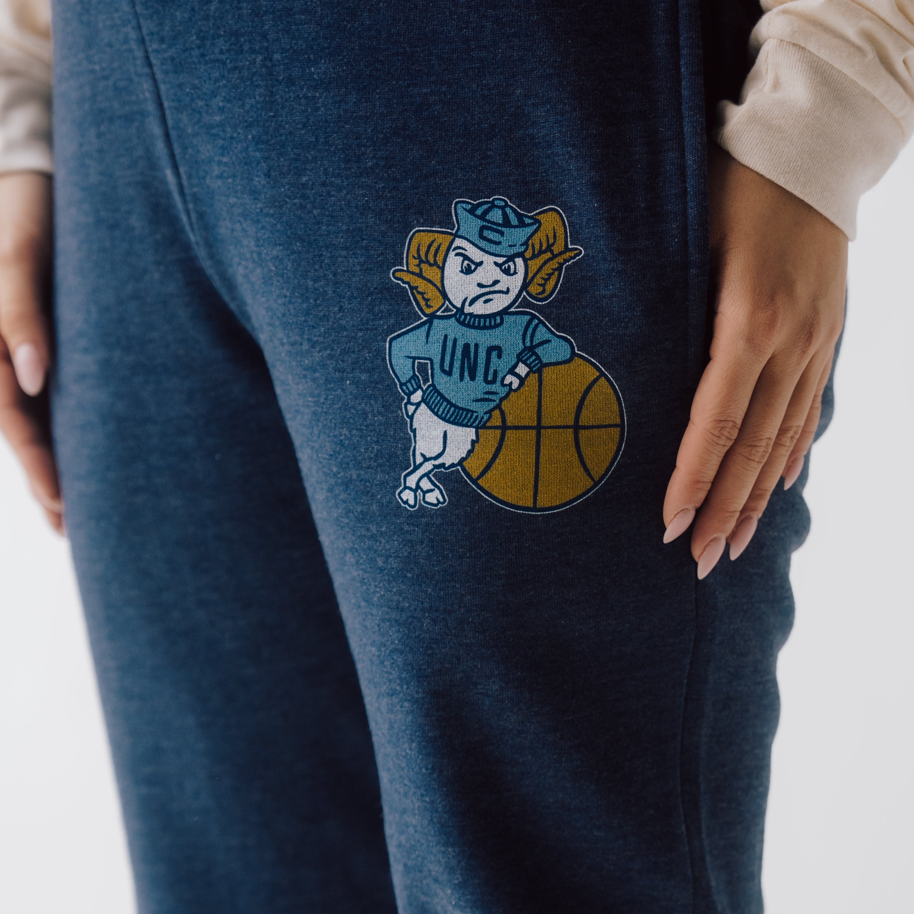 UNC Basketball Vintage Rameses Joggers - A Tribute to Basketball Legacy