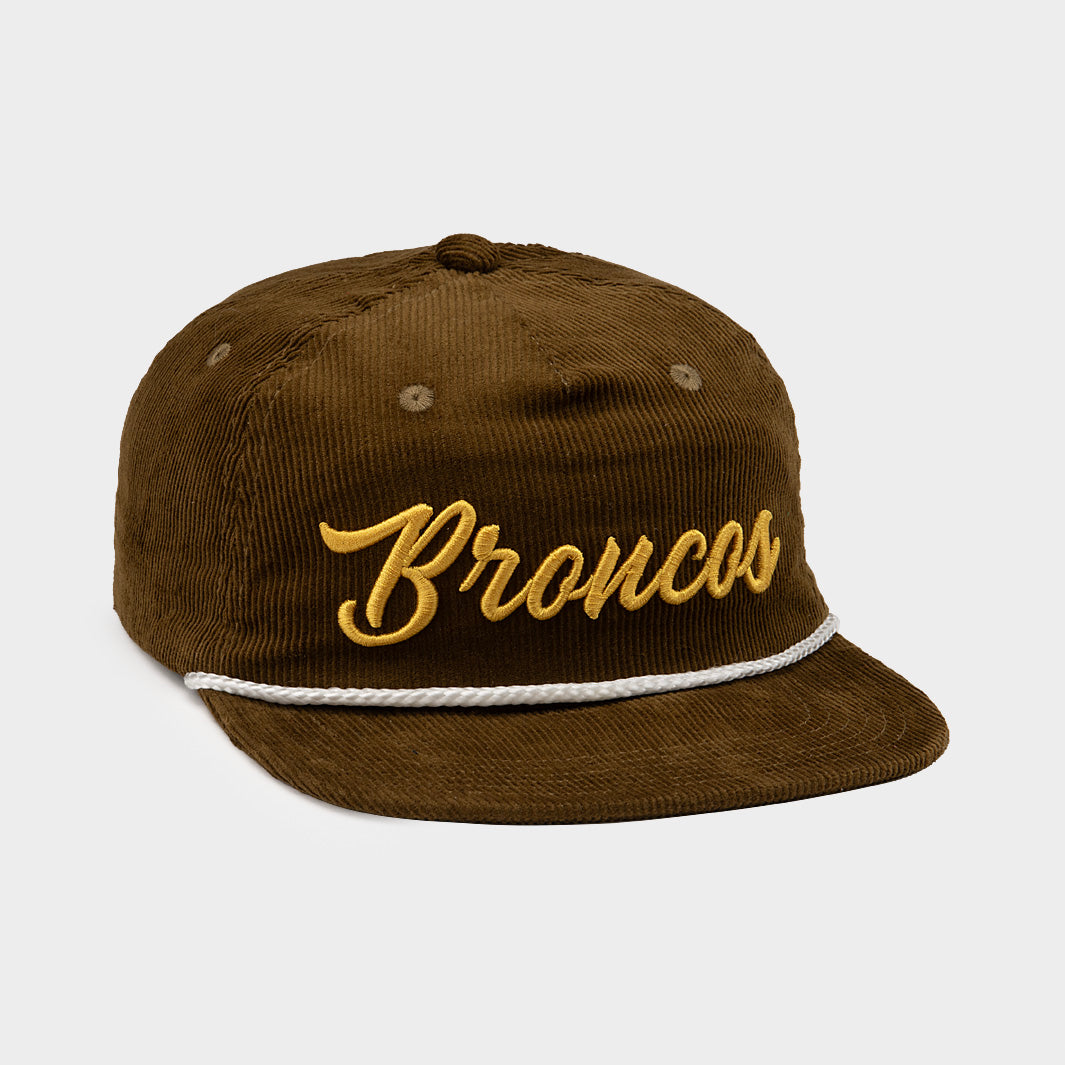 Western Michigan Retro Broncos Script Corduroy Dad Hat