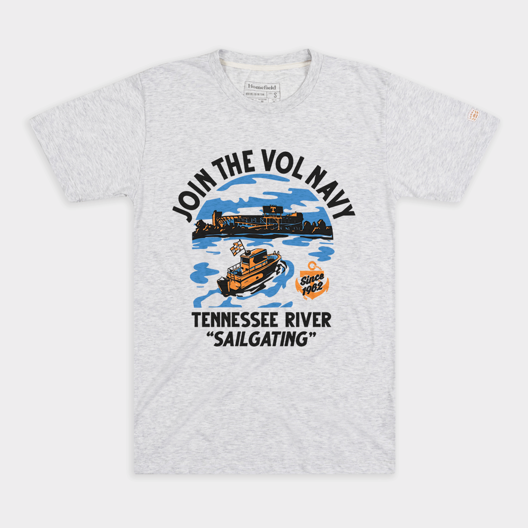Tennessee Volunteers Navy Retro Sailing Party Tee