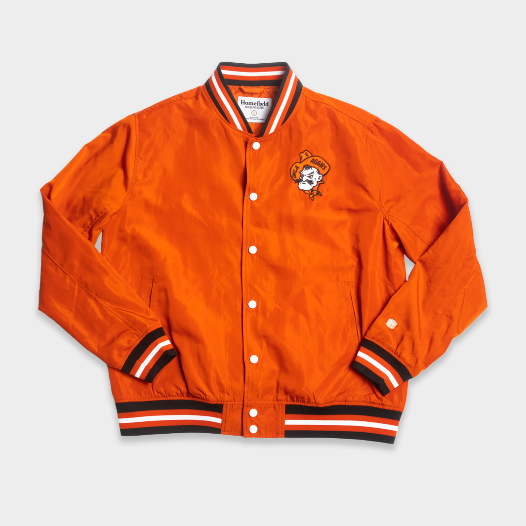 Show Your Pride with the Oklahoma State Cowboys Vintage-Inspired Bomber Jacket