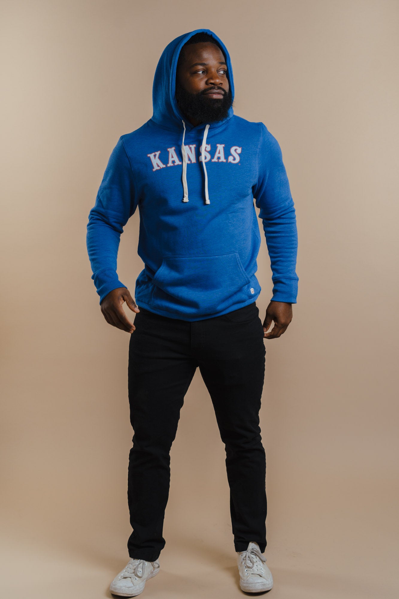 Show Your Kansas Pride: Circus Font Basketball Hoodie