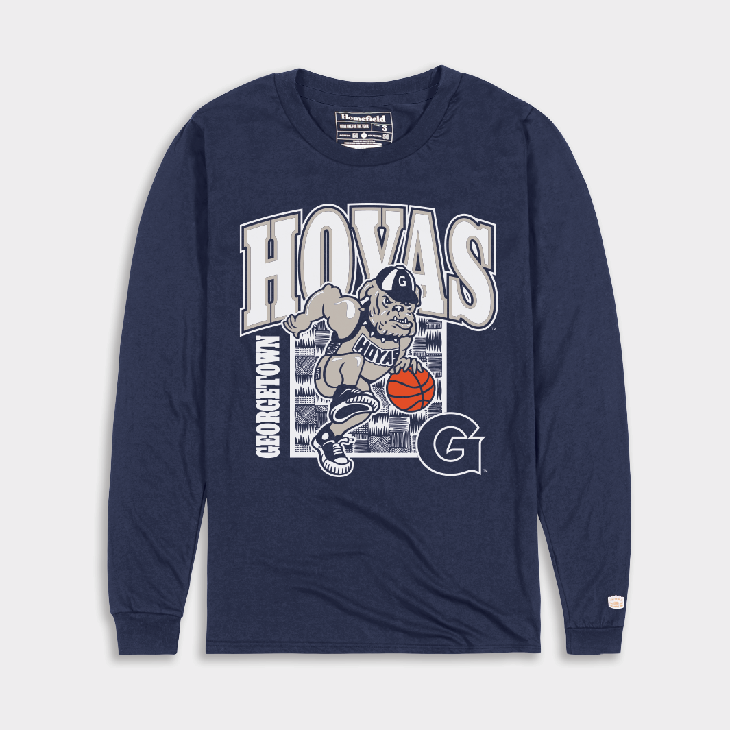 Georgetown Basketball Retro 90s Long Sleeve Shirt