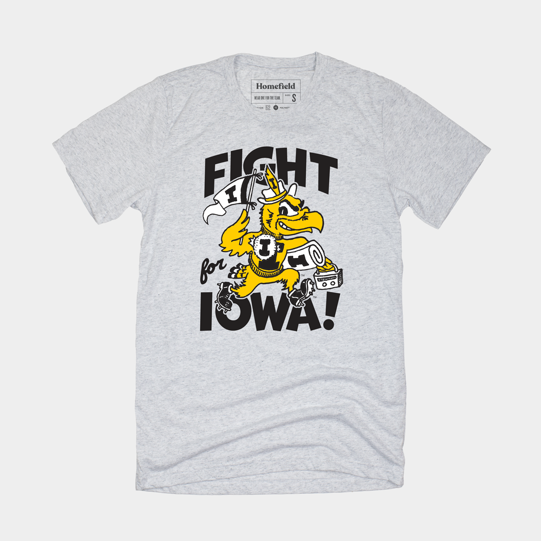 Retro Iowa 1980s Herky Tee - Rally for Iowa