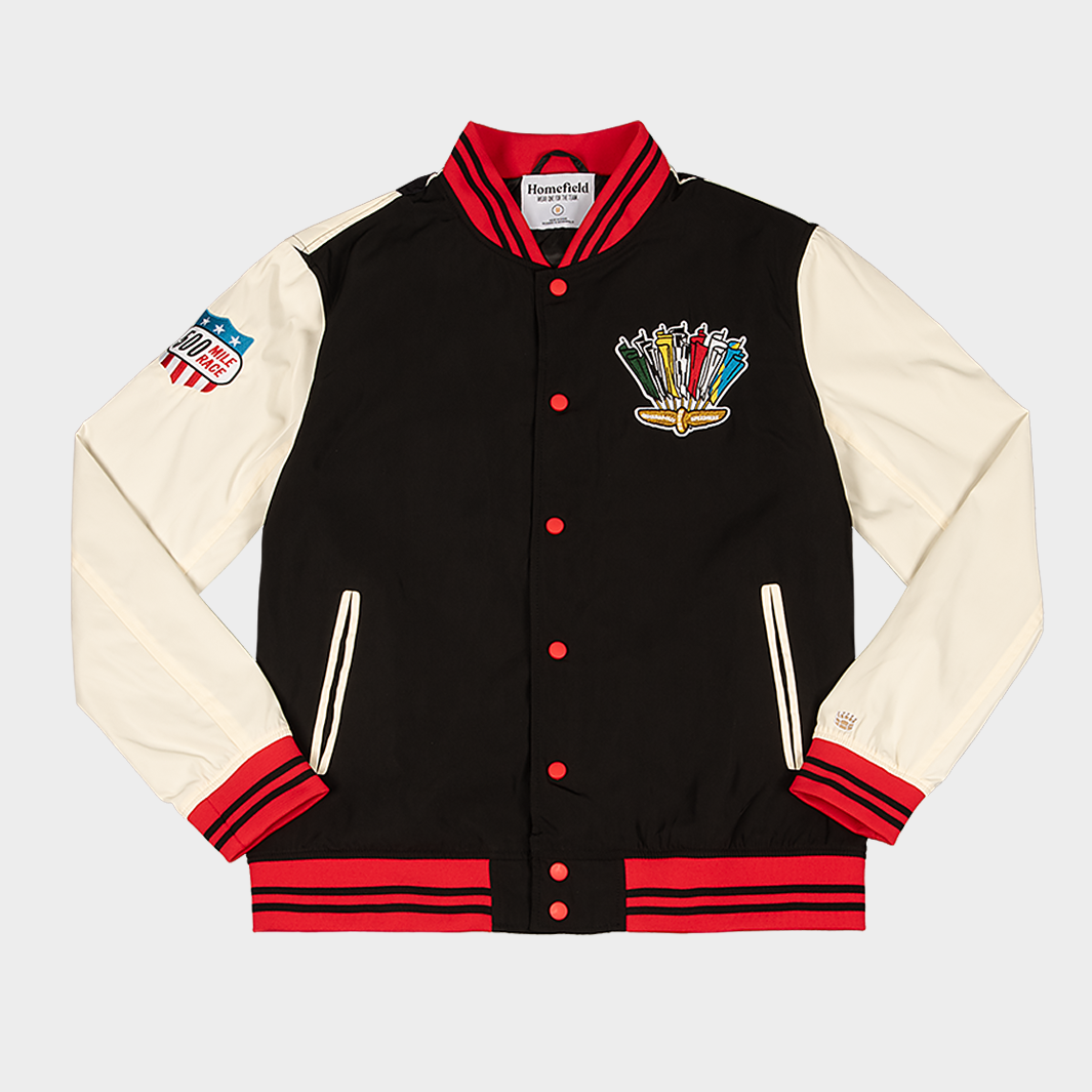 Rev up your style with the IMS Indianapolis 500 Checkered Flag Bomber Jacket