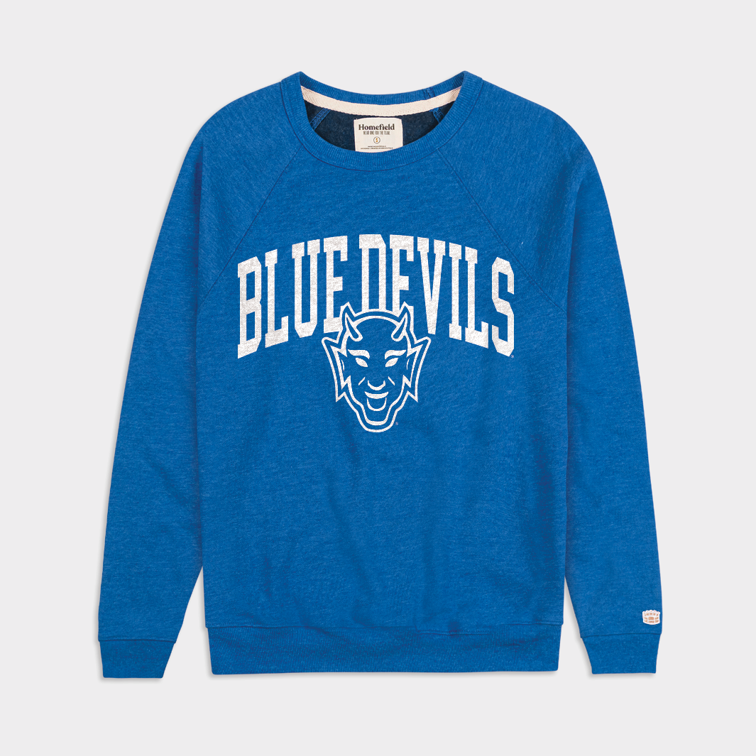 Duke Blue Devils' Enchanting Devil Head Retro Crewneck