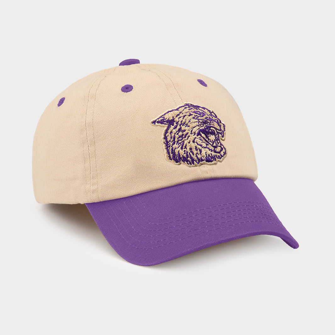 Kansas State Wildcats Vintage-Inspired Two-Tone Dad Hat with Throwback Logo