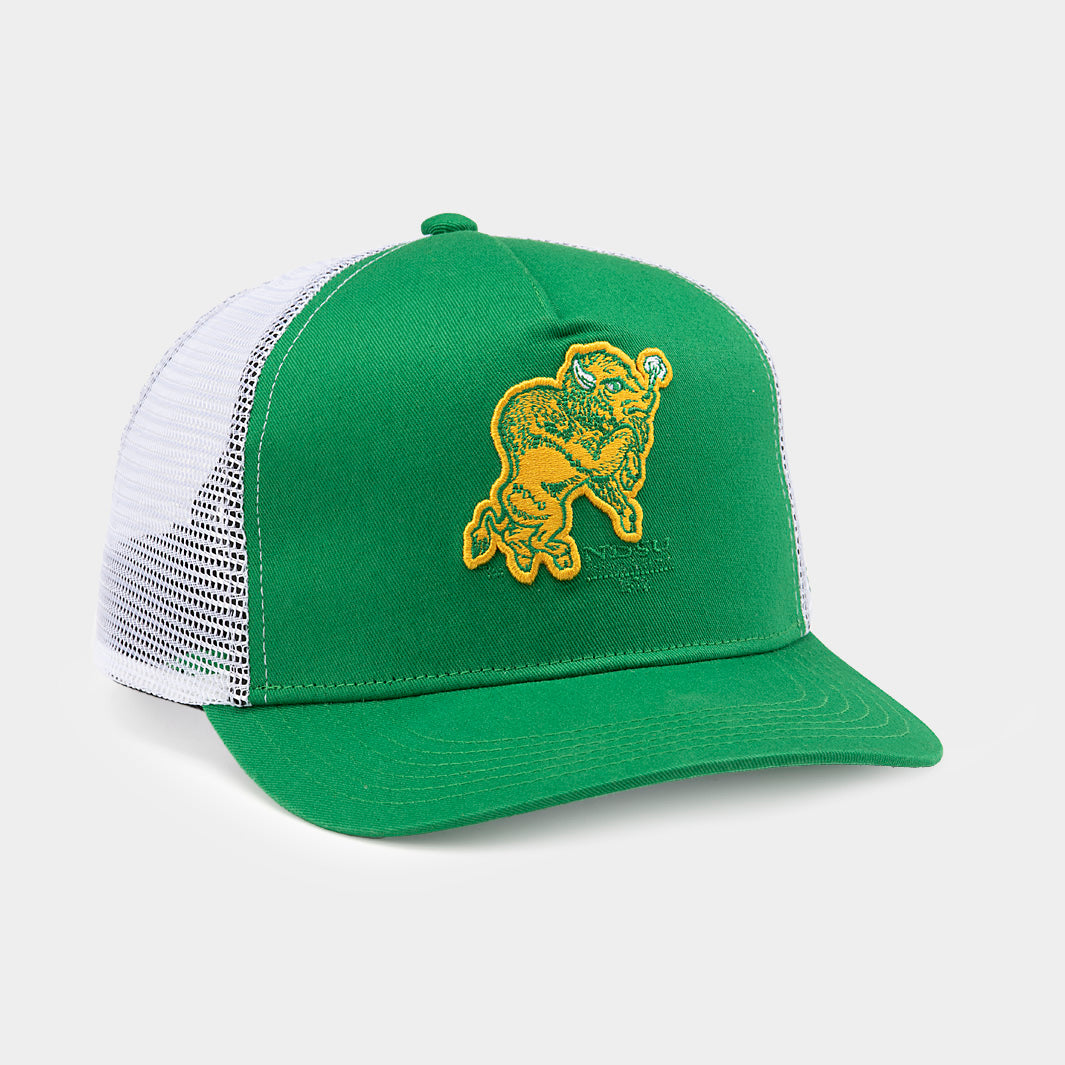 Show Your Pride with the NDSU Bison Retro Logo Trucker Hat