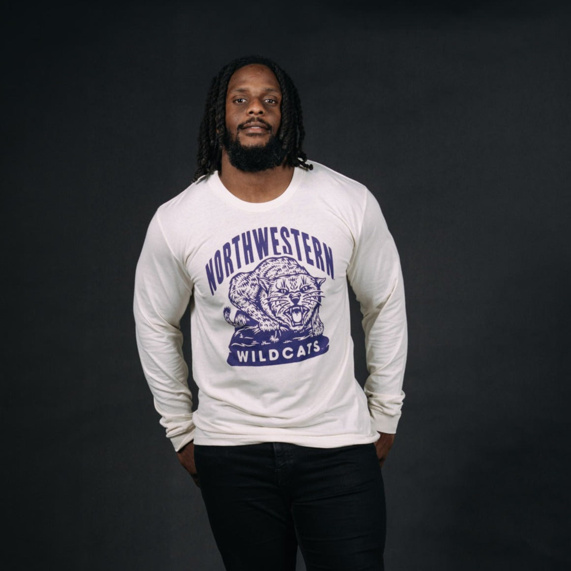 Northwestern 1940s Vintage Throwback Long Sleeve Shirt