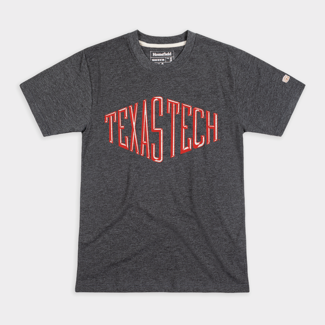 Texas Tech's Retro-Inspired Super Soft Charcoal Tee