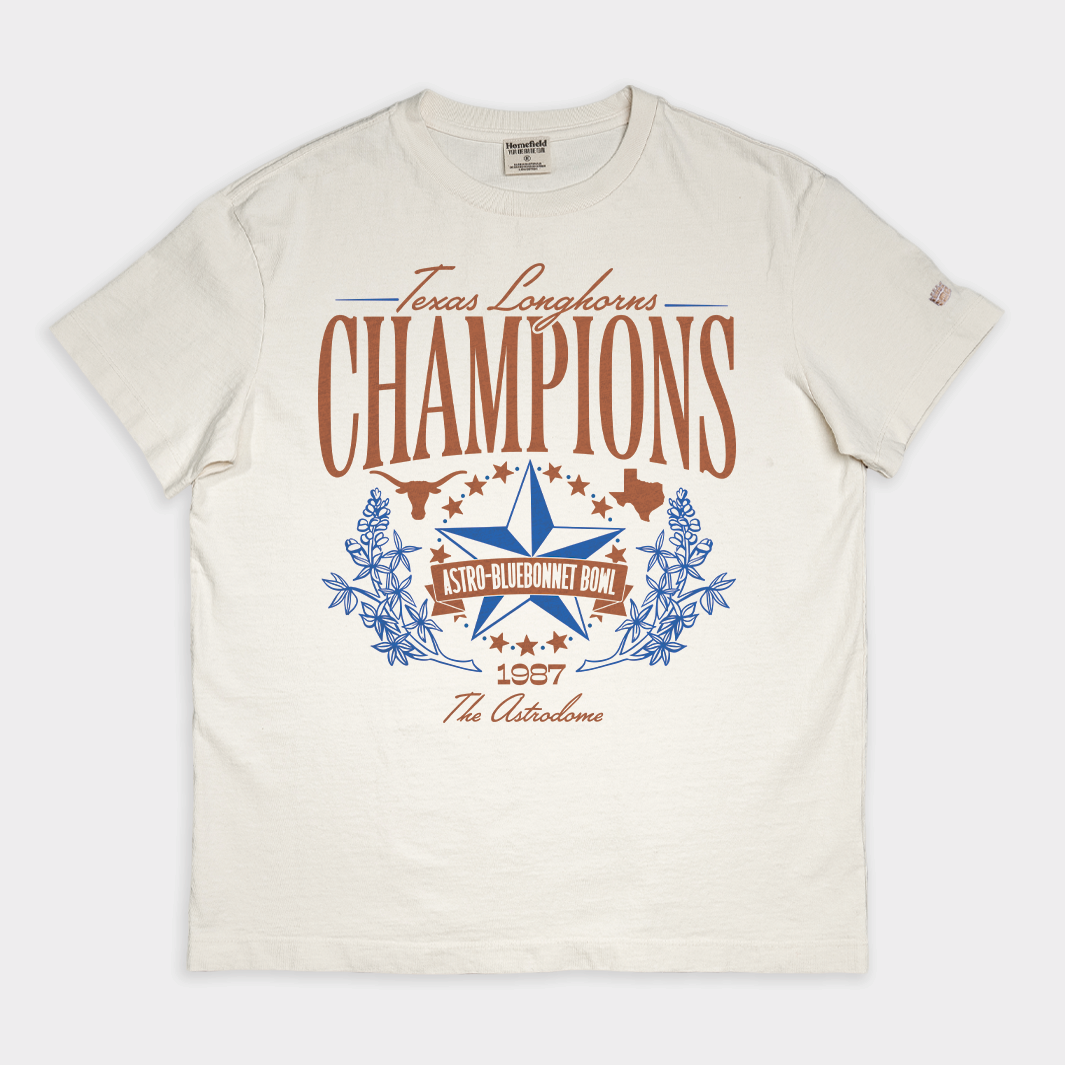 Relive the Glory! 1987 Texas Astro - Bluebonnet Bowl Champs Vintage Heavyweight Tee