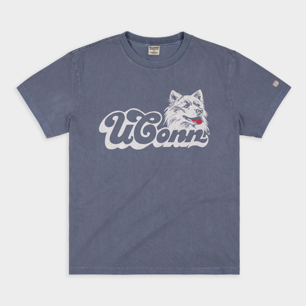 Throwback UConn Huskies Vintage Heavyweight Tee from the 80s & 90s