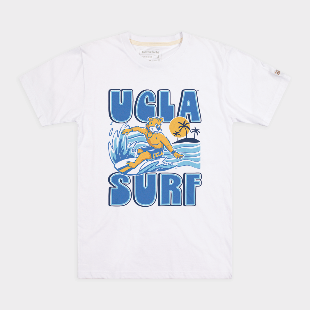 UCLA's Energetic Joe Bruin Surfing Tee