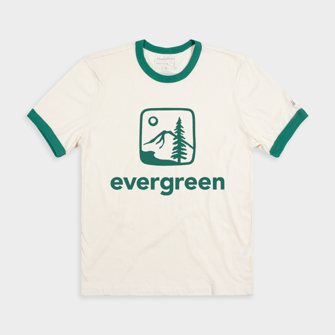 The Evergreen State College Retro Logo Ringer Tee - Celebrate Your College Spirit