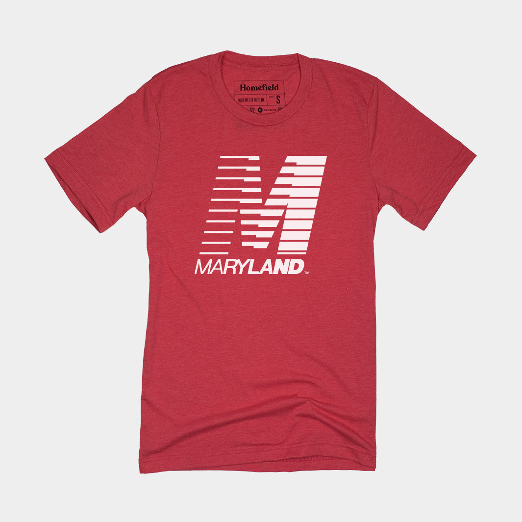 Vintage Maryland 80s Logo Heather Red Tee